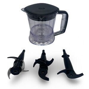 Ninja 40oz Master Prep Pitcher Replacement 5 Cup Bowl with Lid and 3 Blades Set